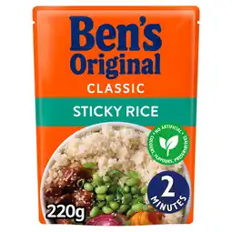 Tesco Bens Original Sticky Rice Microwave Rice 220g offer