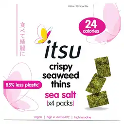 Tesco Itsu Crispy Seaweed Thins - Sea Salt 4 x 5g offer