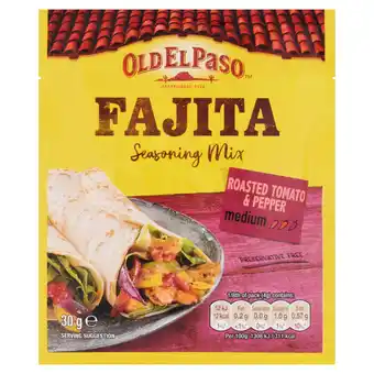 Tesco Old El Paso Tomato & Pepper Fajita Seasoning Spice Mix 30G offer