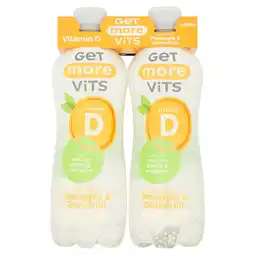 Tesco Get More Vits Vitamin D Sparkling Pineapple & Grapefruit 4 x 500ml offer