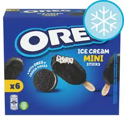 Tesco Oreo Vanilla Ice Cream Mini Sticks 6x50ml offer