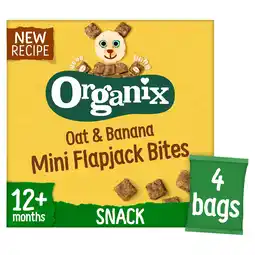 Tesco Organix Oat & Banana Mini Flapjack Bites 4 x 20g offer