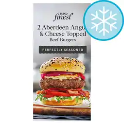 Tesco Tesco Finest Aberdeen Angus & Cheese Topped Beef Burgers 324g offer
