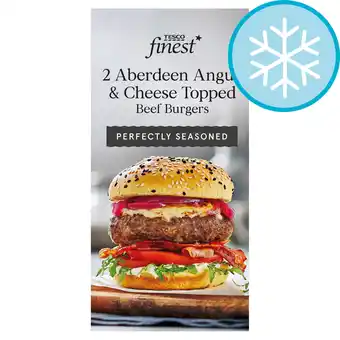 Tesco Tesco Finest Aberdeen Angus & Cheese Topped Beef Burgers 324g offer