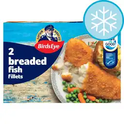 Tesco Birds Eye 2 Breaded Fish Fillets 200G offer