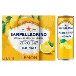 Tesco San Pellegrino Zero Lemon 6X330Ml offer