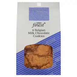 Tesco Tesco Finest Belgian Milk Chocolate Cookie 4 pack offer
