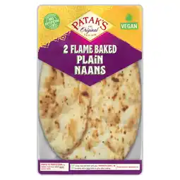 Tesco Patak's Flame Baked Plain Naans 2 Pack offer