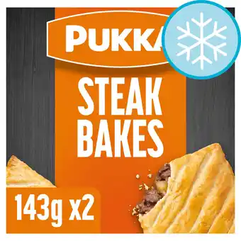 Tesco Pukka 2 Steak Bakes 286g offer