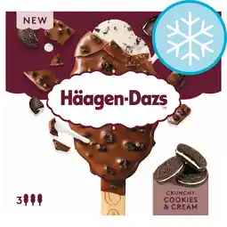 Tesco Haagen-Dazs Crunchy Cookies and Cream Ice Cream Stick 3x80ml offer