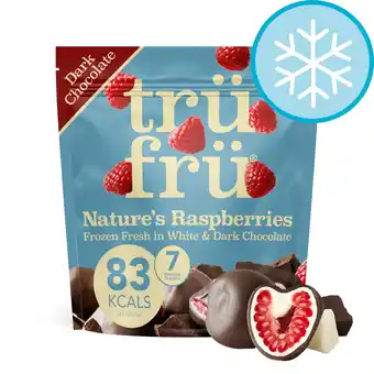 Tesco trüfrü Raspberry White & Dark Chocolate 200g offer