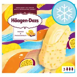 Tesco Haagen-Dazs Mango and Passion Fruit Stick Bar Ice Cream 3x80ml offer