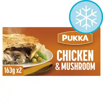 Tesco Pukka 2 Chicken & Mushroom Puff Pastry Pies offer