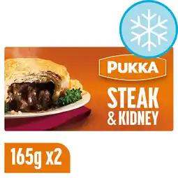 Tesco Pukka 2 Steak & Kidney Puff Pastry Pies offer