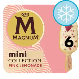 Tesco Magnum Mini Euphoria White Chocolate & Pink Lemonade Ice Cream Sticks 6x55ml offer