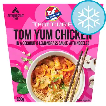 Tesco Kitchen Joy Tom Yum Chicken in a Coconut & Lemongrass Sauce with Noodles 320g offer