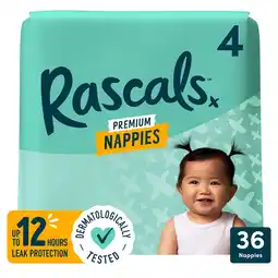Tesco Rascals Premium Nappies Size 4 36 Pack offer