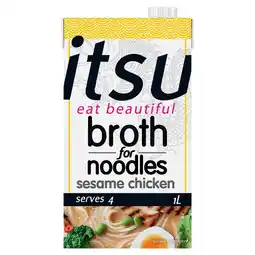 Tesco itsu sesame chicken broth for noodles 1L offer