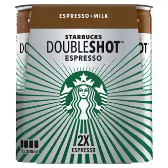 Tesco Starbucks Doubleshot Espresso 4 x 200ml offer