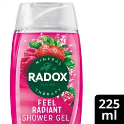 Tesco Radox Strawberry Feel Radiant Shower Gel Body Wash 225ml offer
