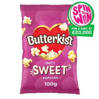 Tesco Butterkist Cinema Sweet Popcorn 100G offer