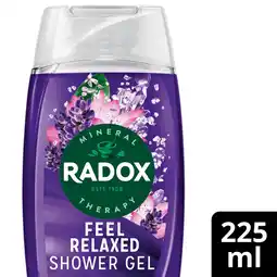 Tesco Radox Lavender Feel Relaxed Shower Gel Body Wash 225ml offer