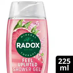 Tesco Radox Grapefruit & Ginger Feel Uplifted Shower Gel Body Wash 225ml offer