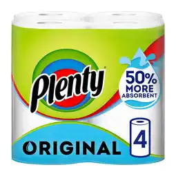 Tesco Plenty Original Kitchen Roll 4 Rolls offer