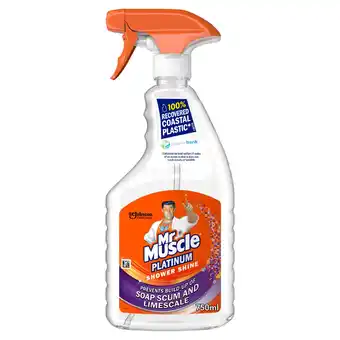Tesco Mr Muscle Platinum Shower Shine 750Ml offer
