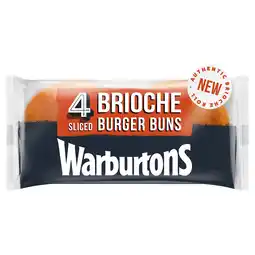Tesco Warburtons Brioche Burger Buns 4pk offer
