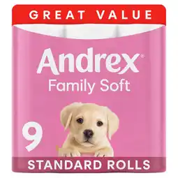 Tesco Andrex Family Soft Toilet Tissue 9 Rolls offer