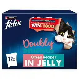 Tesco Felix Doubly Delicious Ocean Recipes Wet Cat Food 12x85g offer