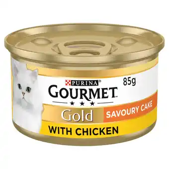 Tesco Gourmet Gold Savoury Cake Cat Food With Chicken 85G offer