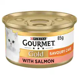 Tesco Gourmet Gold Savoury Cake Cat Food Salmon 85G offer