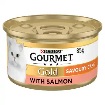 Tesco Gourmet Gold Savoury Cake Cat Food Salmon 85G offer