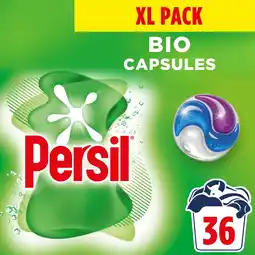 Tesco Persil Bio 3 in 1 Laundry Washing Detergent Capsules 36 Washes 759.6g offer