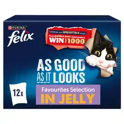 Tesco Felix As Good As it Looks Favourites Selection Wet Cat Food 12x85g offer