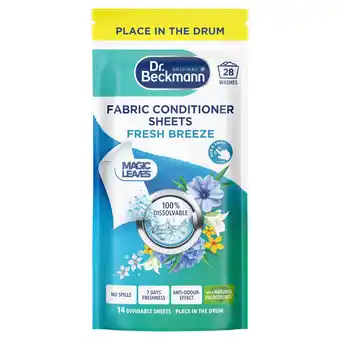 Tesco Dr Beckmann Fabric Conditioner 14 Sheets Fresh Breeze, 28 Washes 62g offer