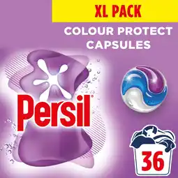 Tesco Persil Colour Protect 3 in 1 Laundry Washing Detergent Capsules 36 Washes 759.6g offer
