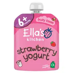 Tesco Ella's Kitchen Greek Yogurt Strawberry 90G offer