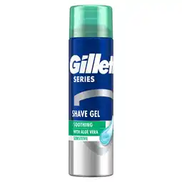 Tesco Gillette Series Sensitive Skin Shaving Gel 200Ml offer