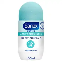 Tesco Sanex Dermo Active Freshness 48h Antiperspirant Deodorant Roll-On 50ml offer