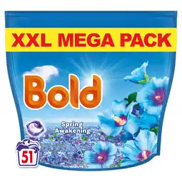 Tesco Bold All in One Washing Liquid Pods Spring Awakening 51 washes 999.6g offer