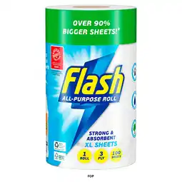Tesco Flash All Purpose Roll XL Sheets 1 Roll offer