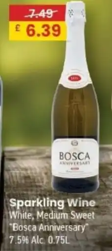 MyMINIMIX Sparkling Wine White, Medium Sweet "Bosca Anniversary 7.5% Alc. offer