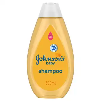Tesco Johnson's Baby Shampoo Without Dyes Sulphates & Soap 500 ml offer