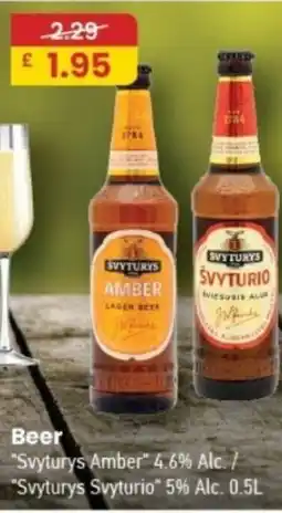MyMINIMIX Beer "Svyturys Amber" 4.6% Alc. / "Svyturys Svyturio 5% Alc. offer