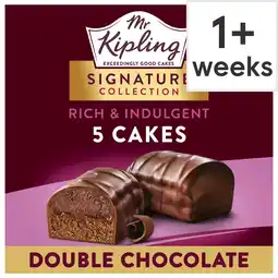 Tesco Mr Kipling Signature Collection Cakes - Double Chocolate 5 Pack offer