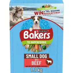 Tesco Bakers Small Dog Food Beef & Vegetables 1.1Kg offer