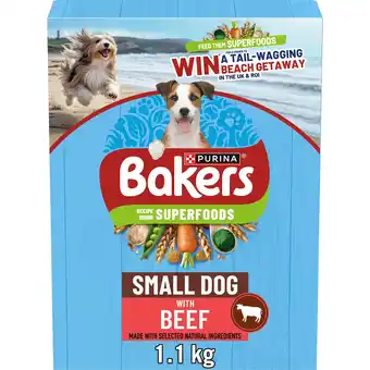 Tesco Bakers Small Dog Food Beef & Vegetables 1.1Kg offer
